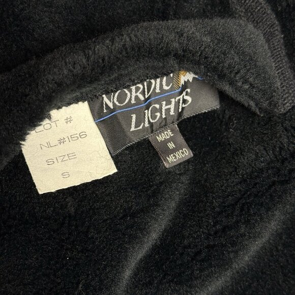 Vintage Nordic Lights Fleece Jacket Reversible Oversized Fuzzy - Picture 6 of 11